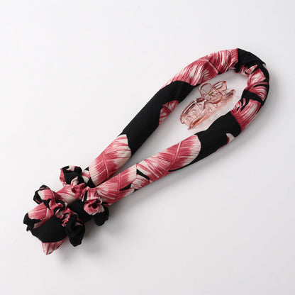 亚马逊跨境懒人大波浪豹纹手动卷发棒套装女Heatless Curl Ribbon