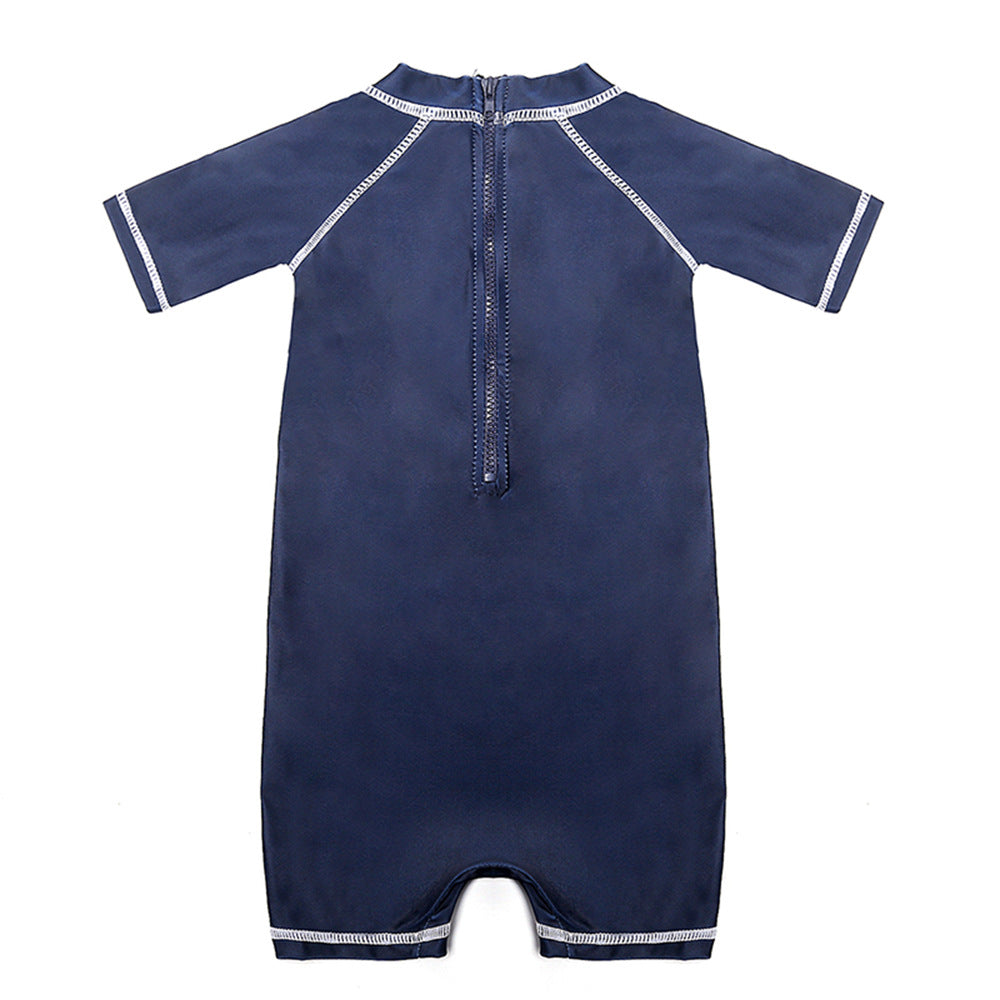 Boys swimsuit cartoon sun protection medium and large baby boy cute hot spring foreign trade children one-piece swimsuit manufacturers wholesale