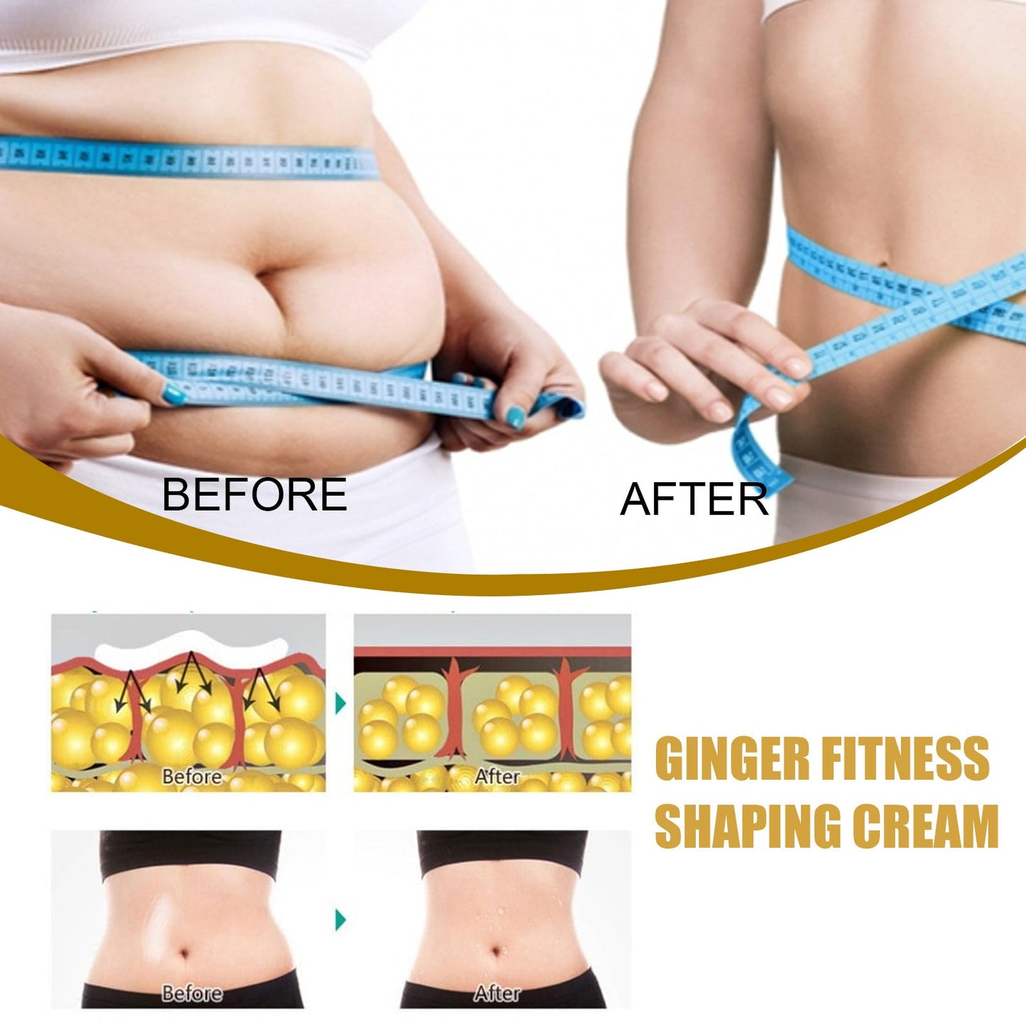 EELHOE Ginger massage cream body shaping and slimming ginger whole body firming heating fitness cream abdominal muscle massage cream 