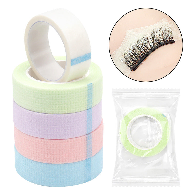 Wholesale eyelash extension isolation tape small size 4.5 meters non-woven colored tape independent packaging