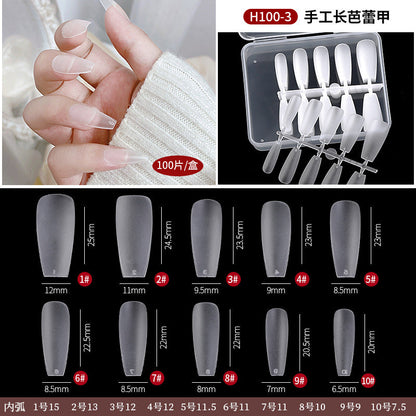 Nail art nail polish free grinding hand-wearing nail fold seamless air soft nail 100 pieces new upgrade