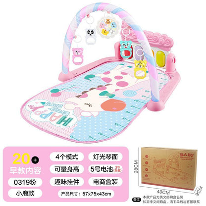 Spot cross-border hot-selling baby foot piano toy with music fitness frame newborn baby fitness equipment wholesale