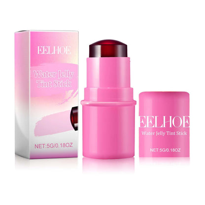 EELHOE fruit jelly blush lip gloss stick lazy contour even skin tone brighten color easy to apply lip gloss stick 