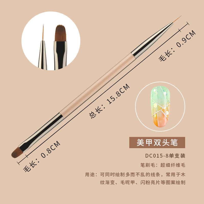 Japanese nail art pen brush set sweeping pen double-headed construction pen phototherapy painting line pen gradient pen wholesale