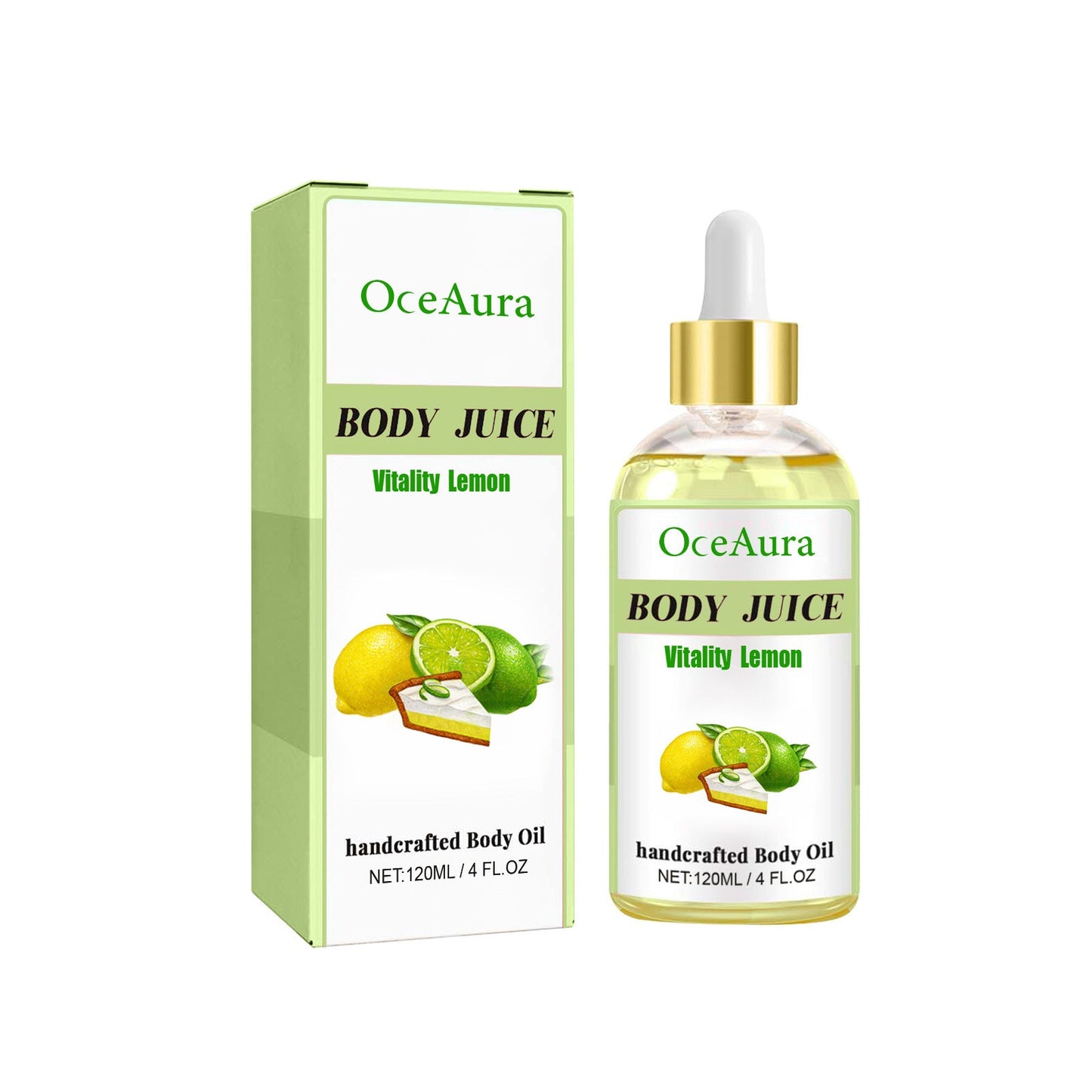 OceAura Lemon Body Care Oil nourishes, nourishes, tightens the skin, relieves fatigue, plant aromatherapy oil 