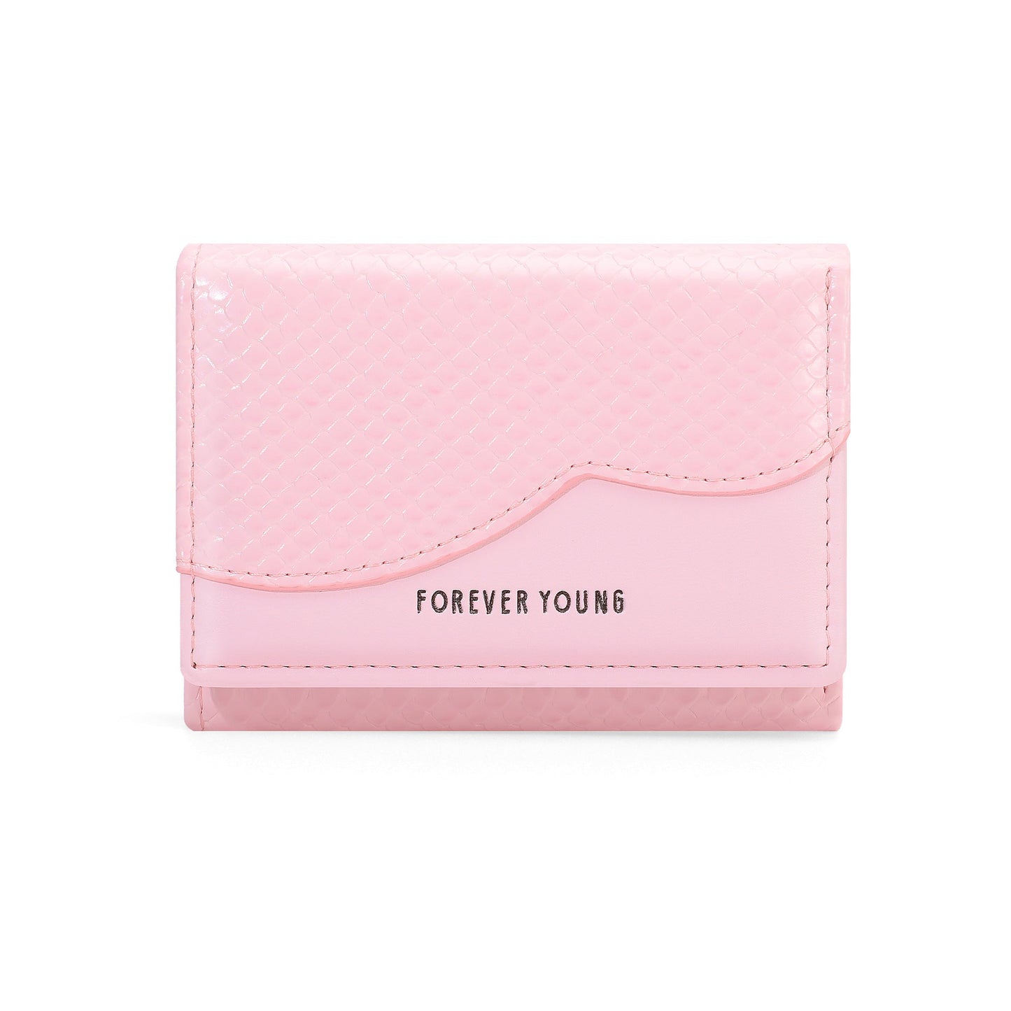 forever young ladies wallet short Korean snake pattern fashion coin purse three fold pu multi-card slot wallet 