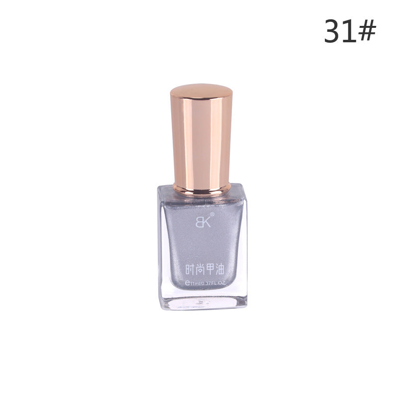 bk summer new style net red 36 colors fashion oily nail polish can not be peeled off without baking long-lasting not easy to fall off white wholesale