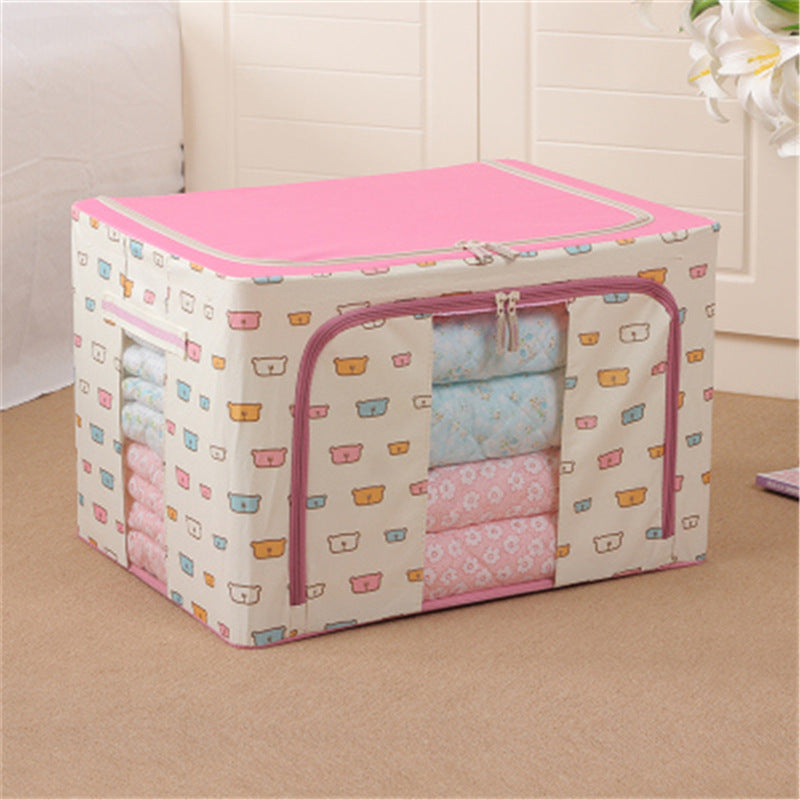 Clothes Storage Box Box Basket Artifact Household Fabric Folding Wardrobe Toy Organizing Bag Dormitory Storage Box 