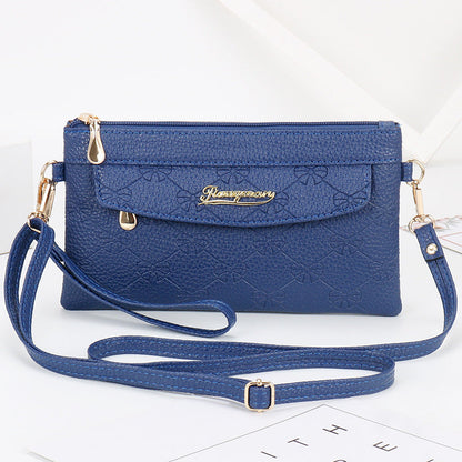 Genuine leather texture women's bag new style shoulder bag fashion messenger bag women's handbag Korean version mobile phone bag women's small square bag 