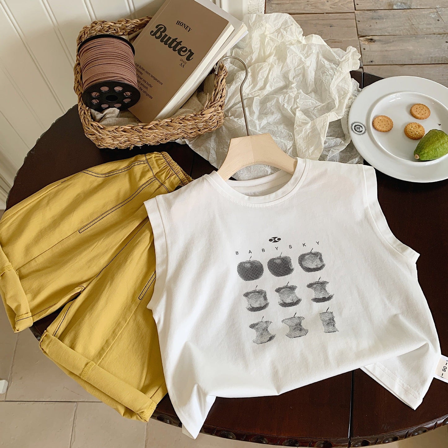 Children's vest Bangcheng 2024 summer new children's clothing Apple vest boy round neck sleeveless T-shirt top G0167