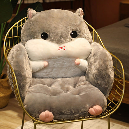 Hamster half-enclosed cushion cushion integrated office chair cushion thickened student seat cushion dining chair bench buttocks cushion