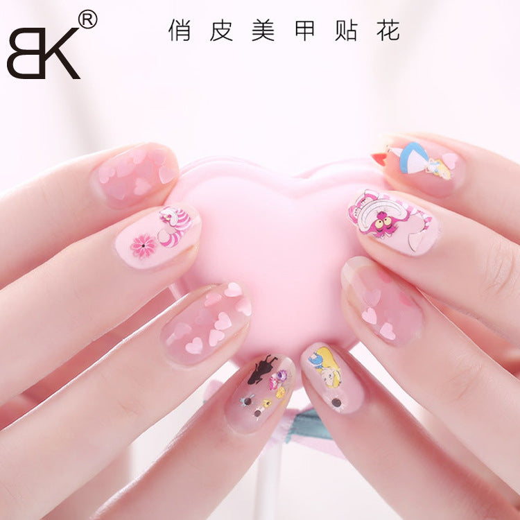 BK nail stickers full stickers cute cartoon adhesive 3D accessories colorful cute nail stickers nail art decals