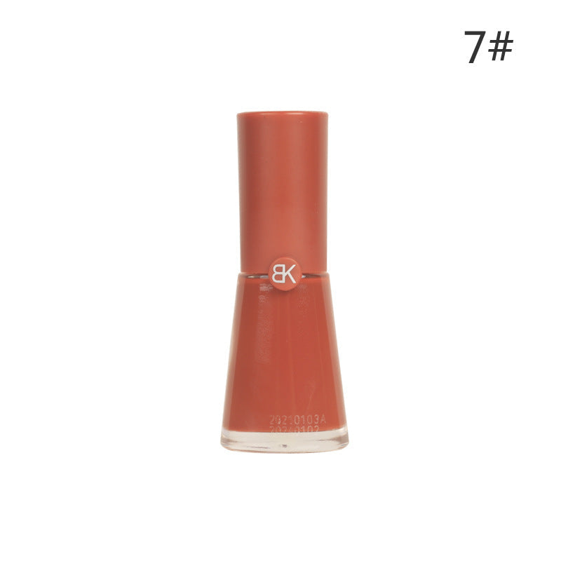 bk summer whitening 7 days 38 colors no baking long-lasting water-based nail polish 9.5ml non-peelable pure color macaron 