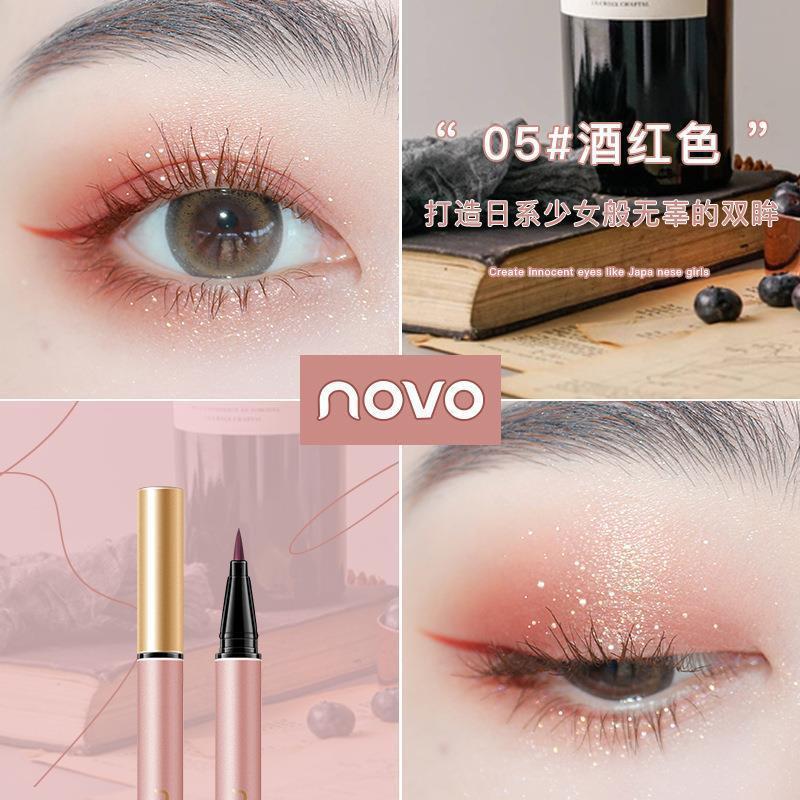 NOVO Luxurious Color Eyeliner Pencil has a slim tip and is easy to color. It is waterproof and sweat-proof and does not fall off. Pseudo-natural color eyeliner 