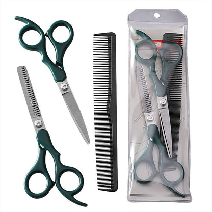 Children's stainless steel hairdressing special pet scissors full set of tooth scissors flat scissors hairdressing tools barber scissors set