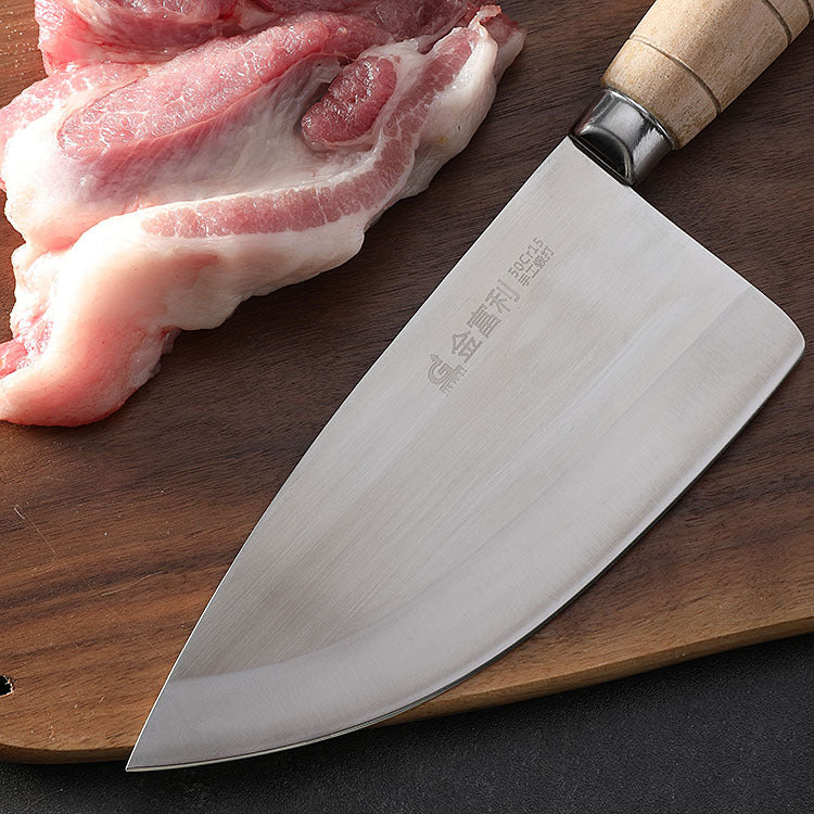 Forged kitchen split knife stainless steel meat cutting meat butcher knife household meat cutting meat cutter knife