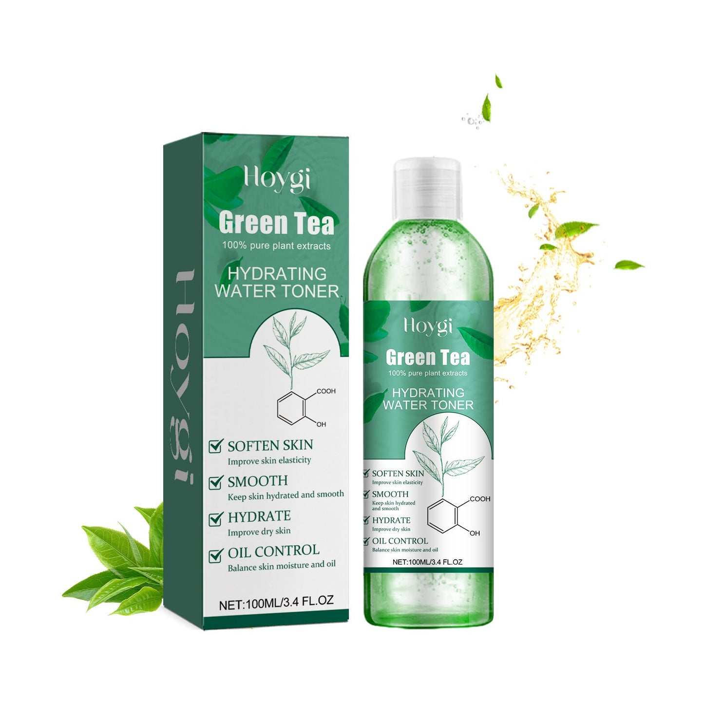 Hoygi Green Tea Moisturizing Series លាងសម្អាតមុខបានជ្រៅ ធ្វើអោយស្បែកមុខ ស ភ្លឺថ្លា ផ្តល់សំណើម ប្រឆាំងភាពជ្រីវជ្រួញ Essence 