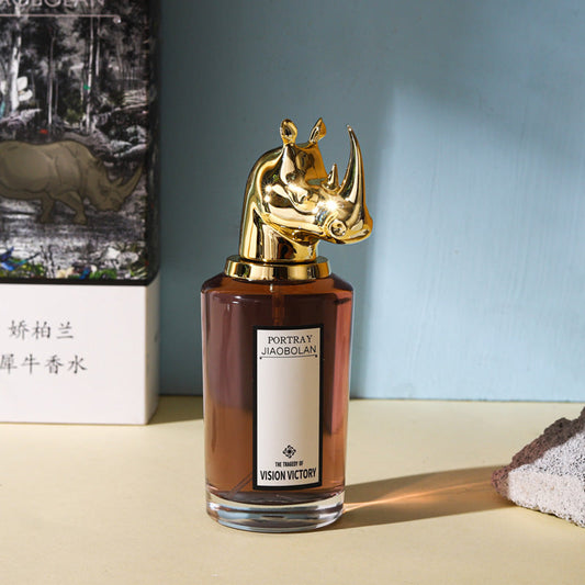 Rhino has a little bit of intuition. Bull Hound men's perfume is fresh, long-lasting, light and natural. Cross-border live broadcast Douyin model