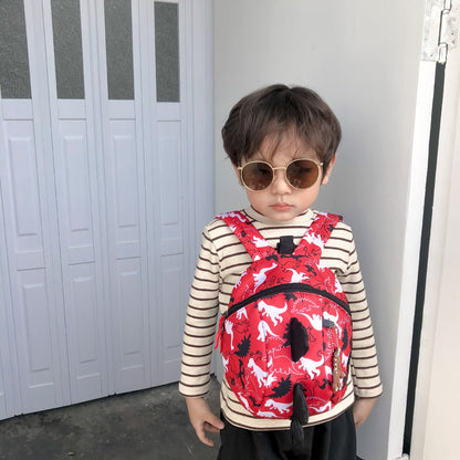 New style children's schoolbag boys and girls baby kindergarten schoolbag cartoon little dinosaur anti-lost backpack children's backpack