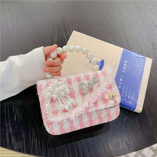 New style children's bag small Chanel style shoulder bag fashionable versatile girls messenger bag trendy chain backpack wholesale 