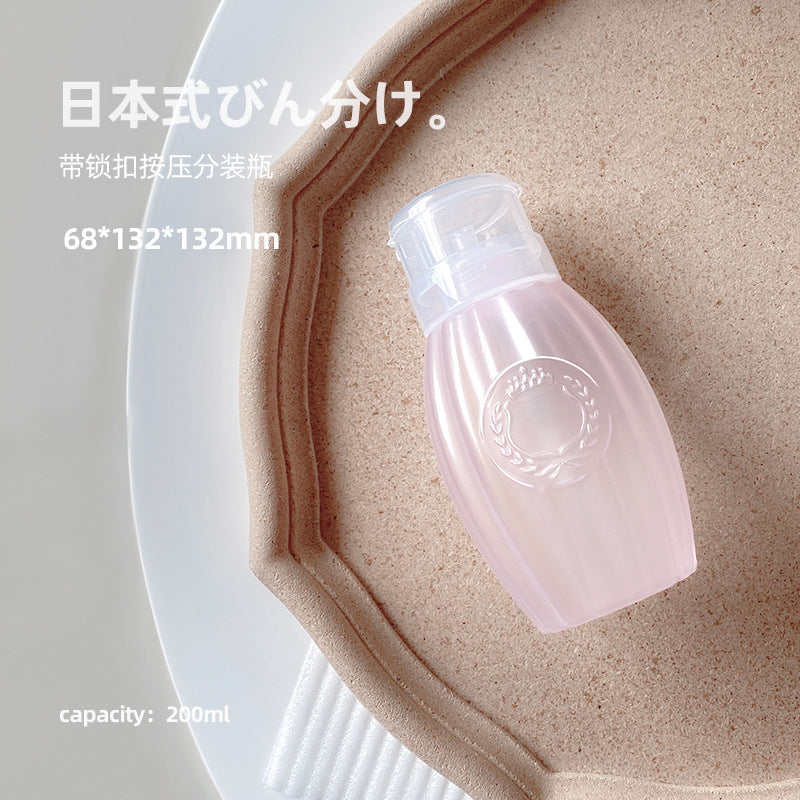 Japanese-style nail art press bottle empty bottle cleaning liquid lotion portable hot stamping high transparent bottle nail shop dedicated