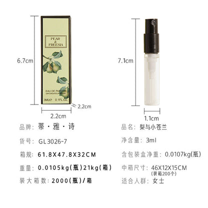 Internet celebrity fragrance 3ml trial pack perfume women's perfume Q version test tube perfume sample wholesale cheap substitute big brand perfume 