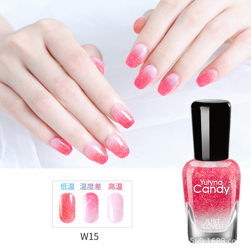 2024 new temperature-changing nail polish, no baking, quick drying, long-lasting, non-peelable, non-fading, multi-color nail polish, direct sales from manufacturers