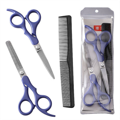 Children's stainless steel hairdressing special pet scissors full set of tooth scissors flat scissors hairdressing tools barber scissors set