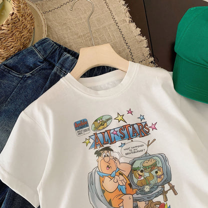 Children's T-shirt Bangcheng 2024 summer cartoon printed short T children's clothing new Korean version boys short-sleeved top G0028