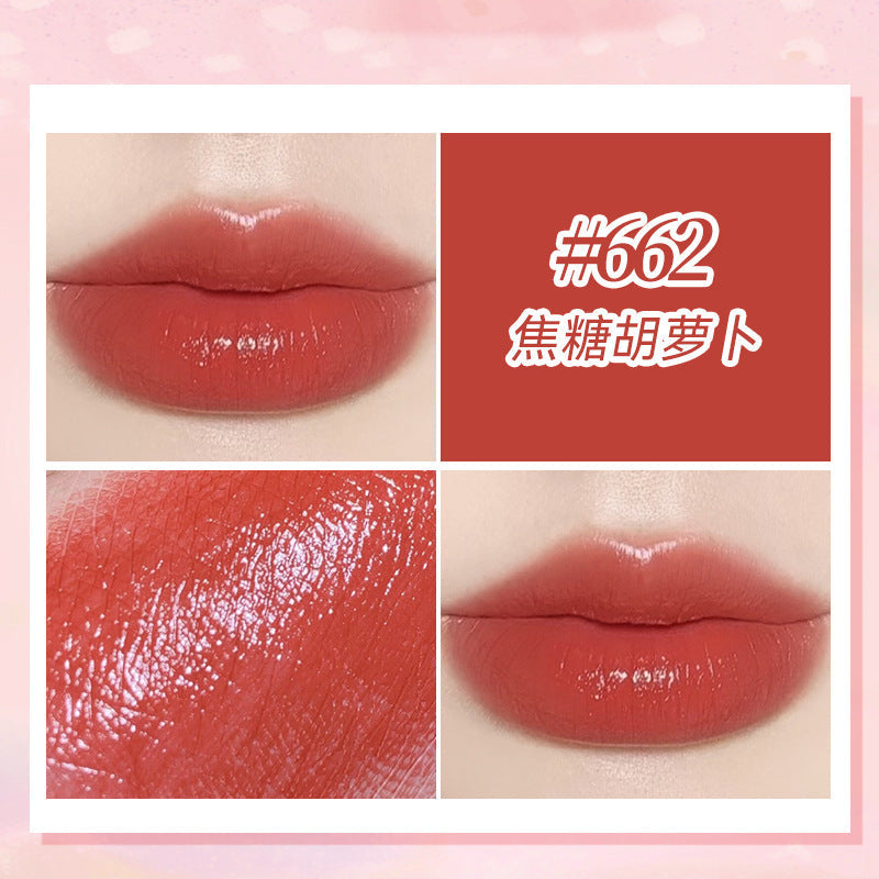 NOVO silky color-holding lipstick is translucent and light in autumn and winter. Retro terracotta red brown whitening moisturizing lipstick wholesale 