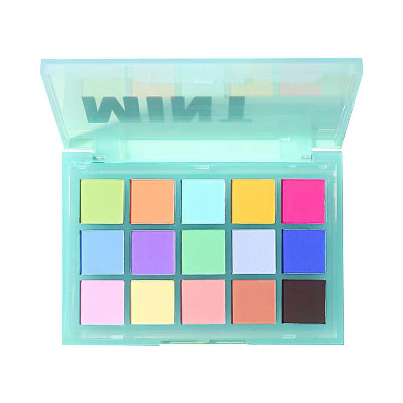 MYHO 15-color fantasy macaron eye shadow palette matte pearlescent matte មិនងាយនឹងប្រឡាក់ eye shadow ចម្រុះពណ៌ ការតុបតែង