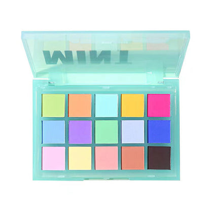 MYHO 15-color dreamy macaron eyeshadow palette pearlescent matte not easy to smudge colorful eyeshadow foreign trade cross-border makeup