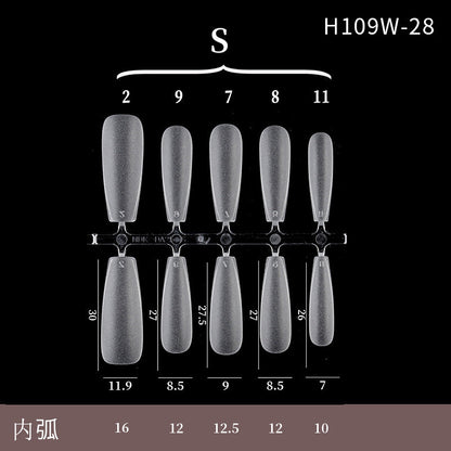 美甲甲片 磨砂免刻磨手工穿戴甲片折无痕空气软甲100片装全新升级