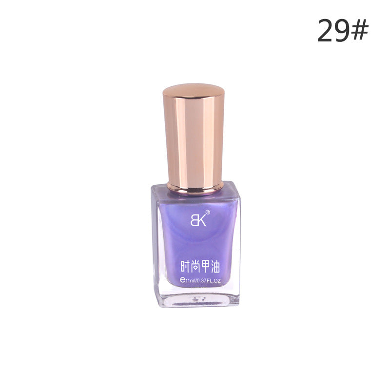 bk summer new style net red 36 colors fashion oily nail polish can not be peeled off without baking long-lasting not easy to fall off white wholesale