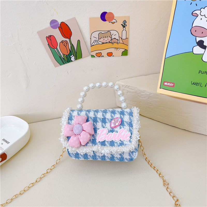 New Children's Shoulder Bag Cute Princess Coin Purse Little Girl Pearl Handbag Children's Crossbody Bag Wholesale