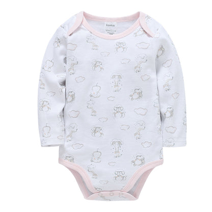 New baby pure cotton jumpsuit baby girl envelope collar romper newborn baby fart clothes crawling clothes cross-border wholesale