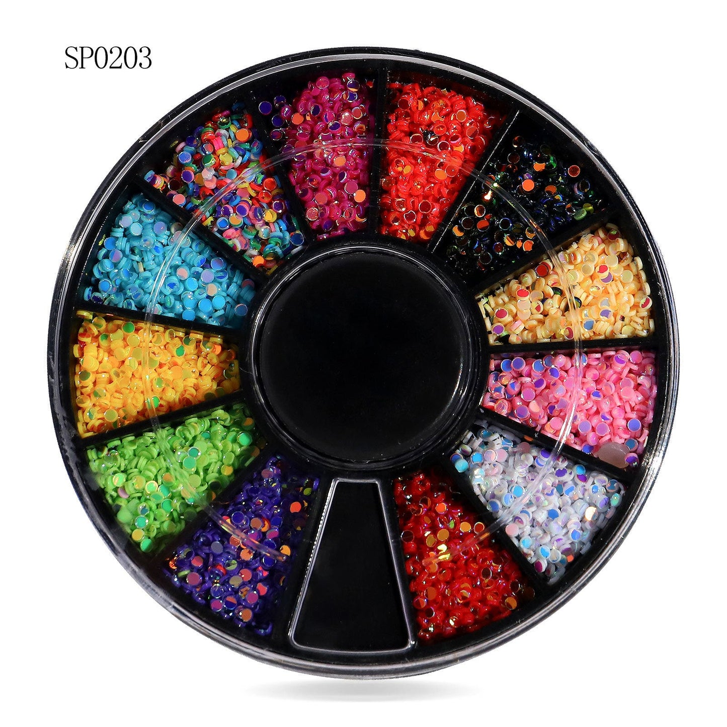 Cross-border nail art accessories nail flat bottom fantasy alloy diamond special-shaped white AB rhinestone accessories 12 grid turntable wholesale