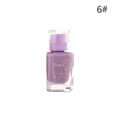 BK whitening high gloss long-lasting odorless nail polish healthy pure color student color water-based peelable nail polish 