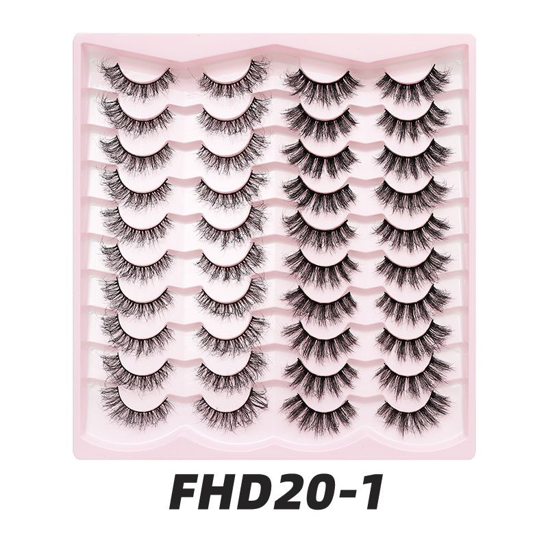 DINGSEN false eyelashes factory cross-border stable supply 20 pairs of eyelashes short three-dimensional eyelashes European and American