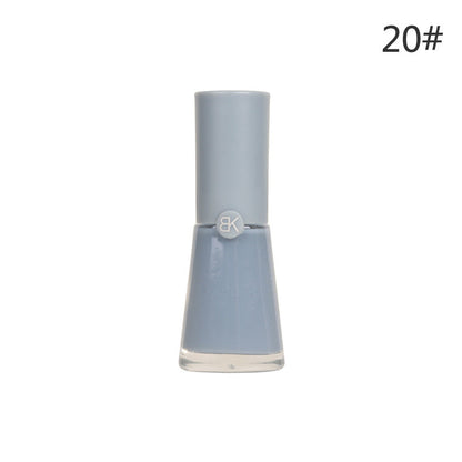 bk summer whitening 7 days 38 colors no baking long-lasting water-based nail polish 9.5ml non-peelable pure color macaron 