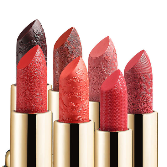 Gefeilia National Style Forbidden City Carved Lipstick Velvet Matte Matte Non-fading Moisturizing Lipstick Wholesale