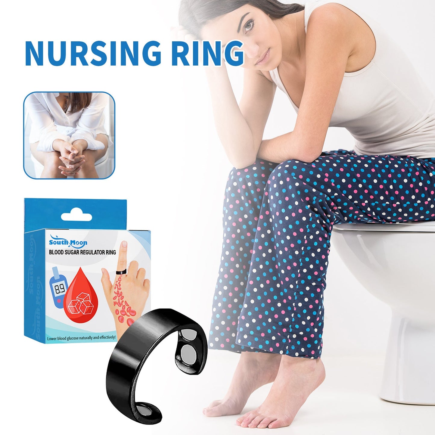 South Moon Sugar Relief Care Ring Personal Care Relieve Physical Discomfort Sugar Relief Ring Body Care 