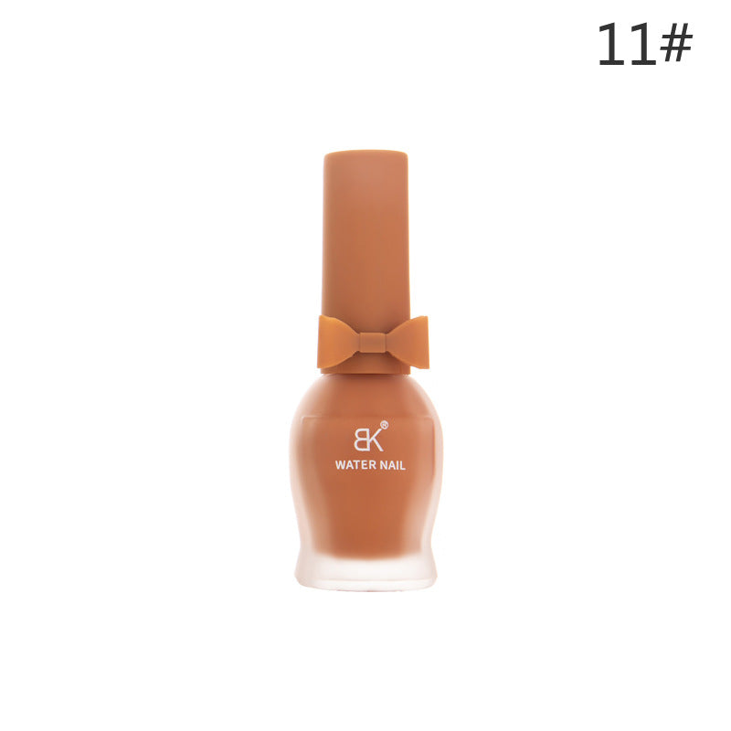 BK bow 30 colors matte matte whitening 7 days water-based nail polish no baking no odor can not be peeled wholesale