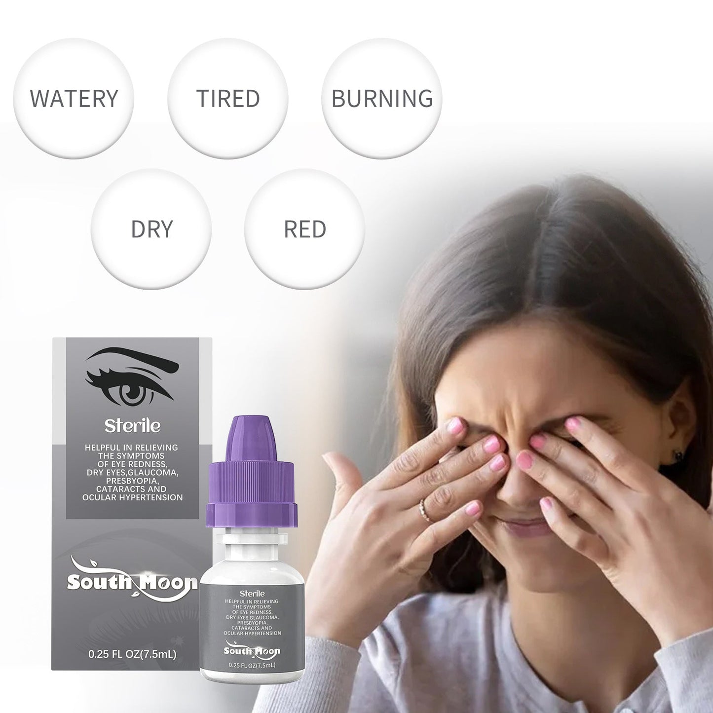 South Moon Eye Drops Eye Care Repair Eyes Tired Dry Eyes Red Eyes Blurred Eyes Eye Drops 