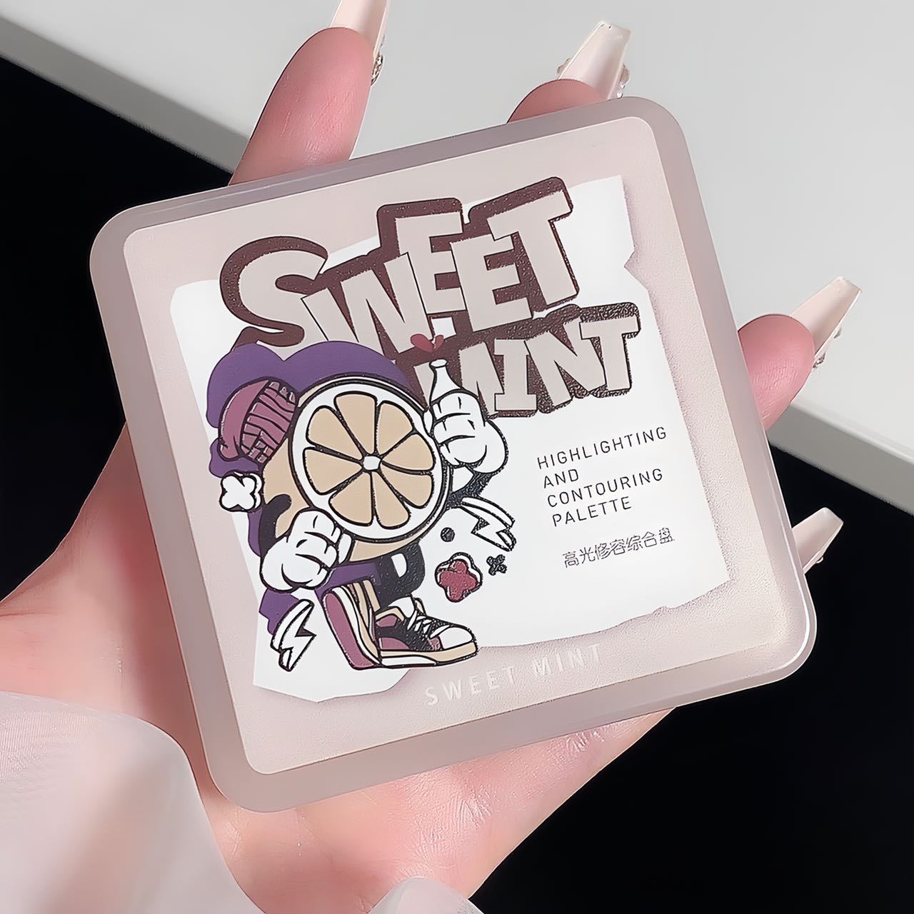 Sweet mint chessboard cooka style contouring student exquisite contouring highlight comprehensive palette one-piece palette nose shadow flash