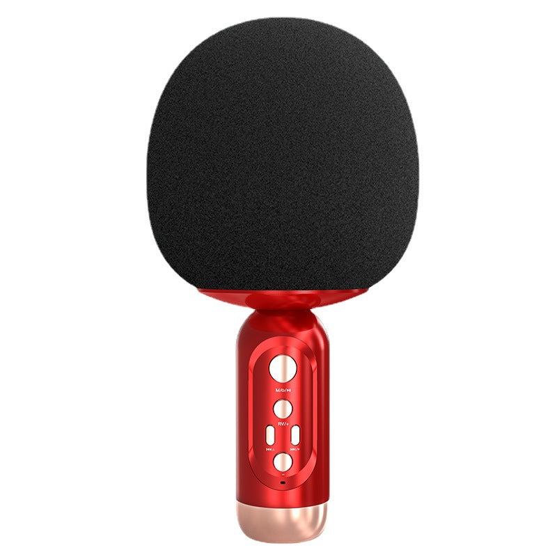 Lebo K2 new wireless Bluetooth microphone microphone speaker integrated mushroom head singing microphone gift wholesale