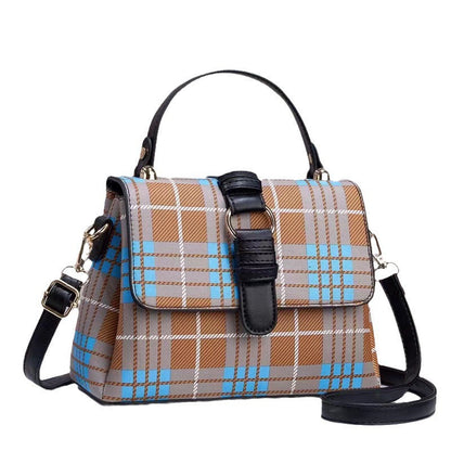 2024 autumn and winter new style bags women's single shoulder crossbody bags trendy fashion checkered stripes women's bags handbags one piece drop shipping 