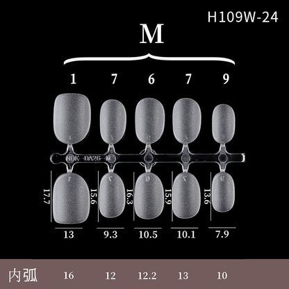 美甲甲片 磨砂免刻磨手工穿戴甲片折无痕空气软甲100片装全新升级