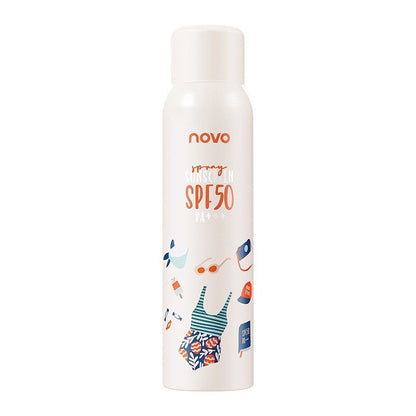 NOVO Sunscreen ស្ព្រាយបាញ់មុខ ការពារកាំរស្មីយូវី ធ្វើឱ្យស្បែកស្រស់ថ្លា និងមិនមានជាតិខាញ់ ឡេការពារកំដៅថ្ងៃពិតៗ សម្រាប់មុខ និងដងខ្លួន មានលក់ដុំ 