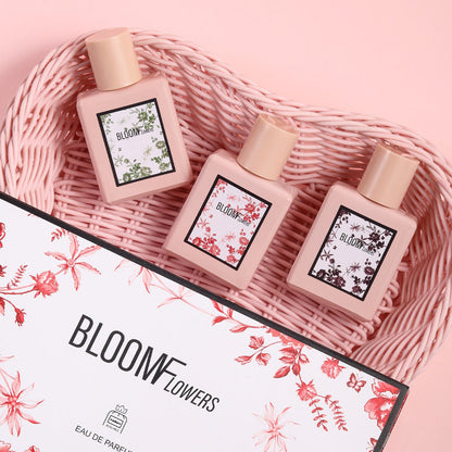 Small town Yixiang flower joy blooming women's perfume set lasting light fragrance vibrato hit Vietnamese perfume gift box wholesale